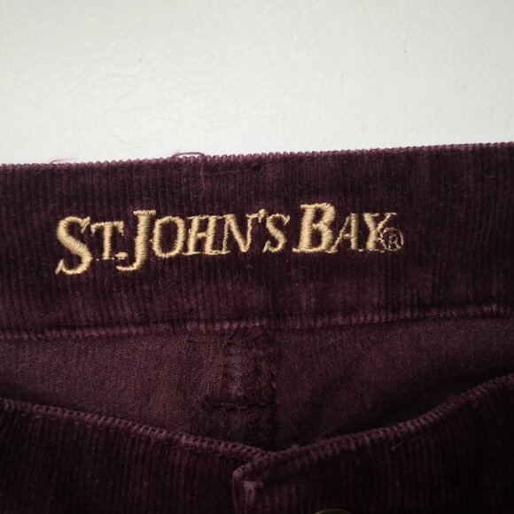 St John's Bay Ladies Size 12 Purple Bootcut Corduroy Pants - Picture 3 of 11